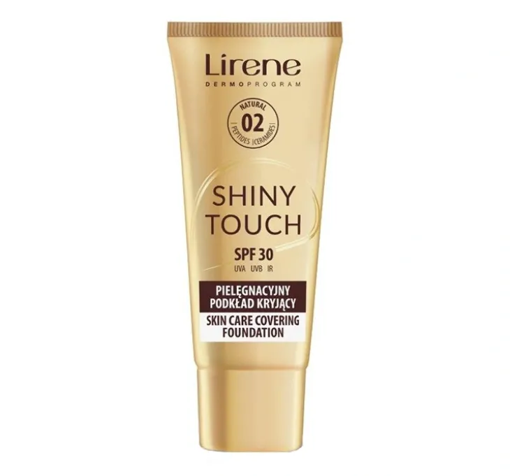 Lirene Shiny Touch pielęgnacyjny podkład kryjący SPF30 02 Natural 30 ml