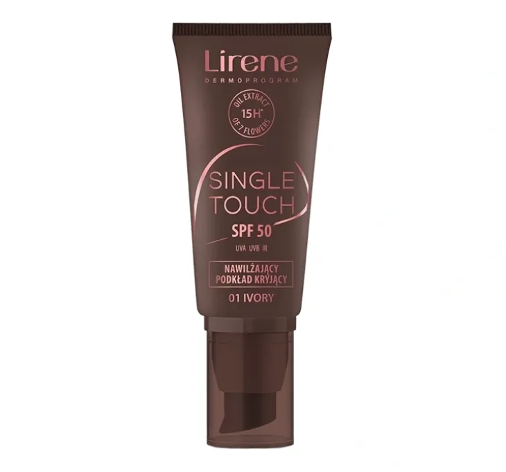 Lirene Single Touch nawilżający podkład kryjący SPF50 01 Ivory 30 ml