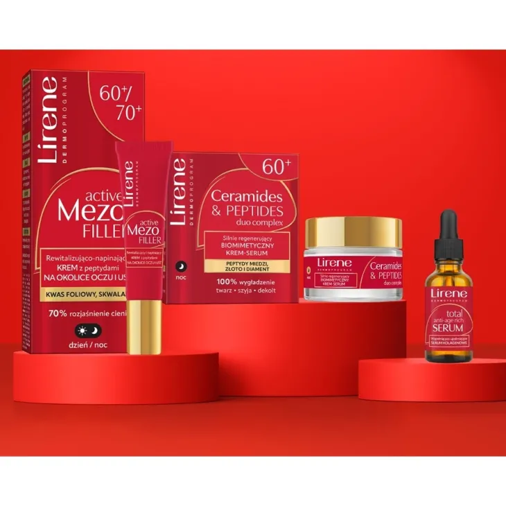 Lirene Total Anti-age Rich Serum wypełniająco-ujędrniające serum kolagenowe na dzień i na noc 60+/70+ 30 ml