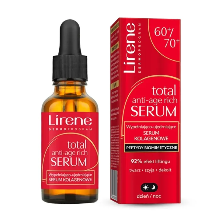 Lirene Total Anti-age Rich Serum wypełniająco-ujędrniające serum kolagenowe na dzień i na noc 60+/70+ 30 ml