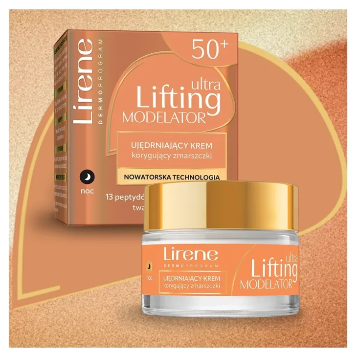 Lirene Ultra Lifting Modelator ujędrniający krem korygujący zmarszczki na noc 50+ 50 ml