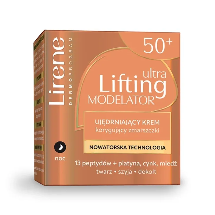 Lirene Ultra Lifting Modelator ujędrniający krem korygujący zmarszczki na noc 50+ 50 ml