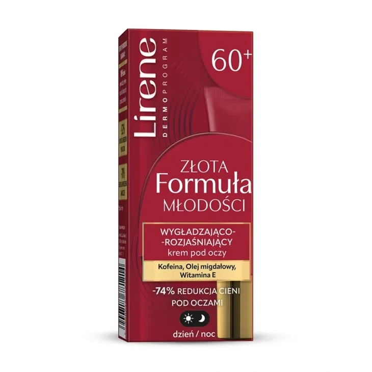 Lirene Złota Formuła Młodości wygładzająco-rozjaśniający krem pod oczy 60+ 15 ml