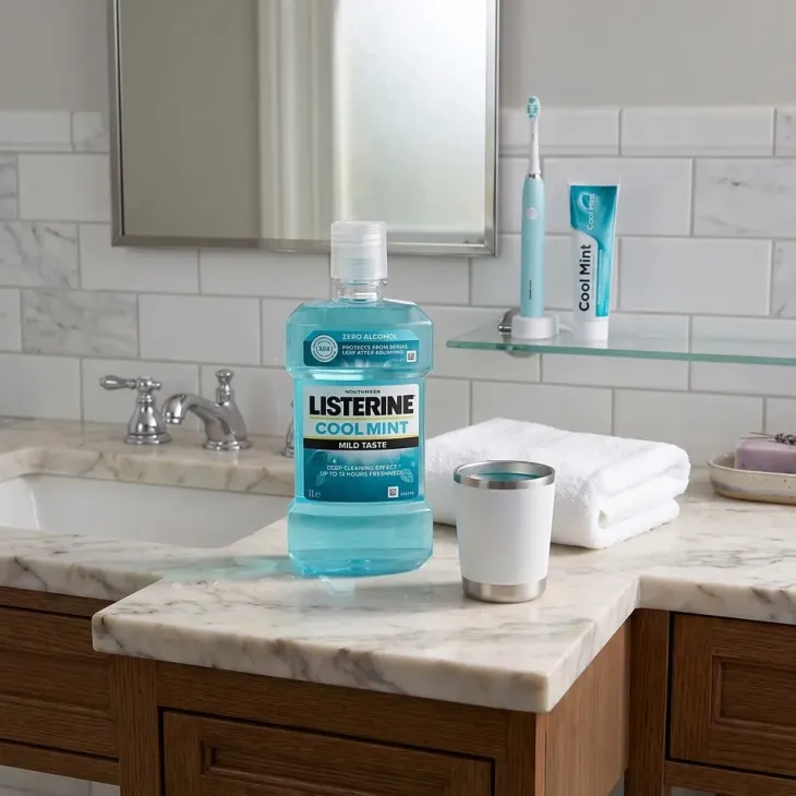 Listerine Cool Mint Mild Taste płyn do płukania jamy ustnej 1000 ml