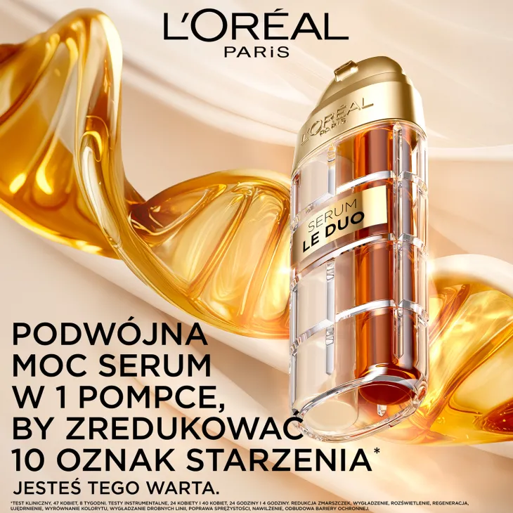 L'Oréal Paris Age Perfect Le Duo dwufazowe serum fo twarzy przeciwko oznakom starzenia 15 ml