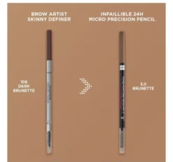 L'Oréal Paris Brow Artist Skinny Definer kredka do brwi 108 Dark Brunette 1 g