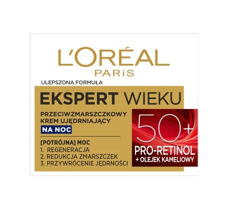 L'Oréal Paris Ekspert Wieku przeciwzmarszczkowy krem ujędrniający na noc 50+ 50 ml