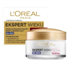 L'Oréal Paris Ekspert Wieku przeciwzmarszczkowy krem ujędrniający na noc 50+ 50 ml