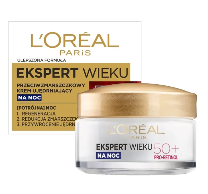 L'Oréal Paris Ekspert Wieku przeciwzmarszczkowy krem ujędrniający na noc 50+ 50 ml