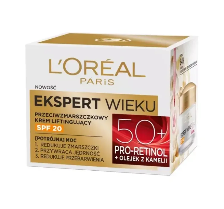 L'Oréal Paris Ekspert Wieku przeciwzmarszczkowy krem liftingujący SPF20 50+ 50 ml
