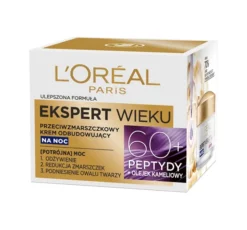 L'Oréal Paris Ekspert Wieku przeciwzmarszczkowy krem odbudowujący na noc 60+ 50 ml