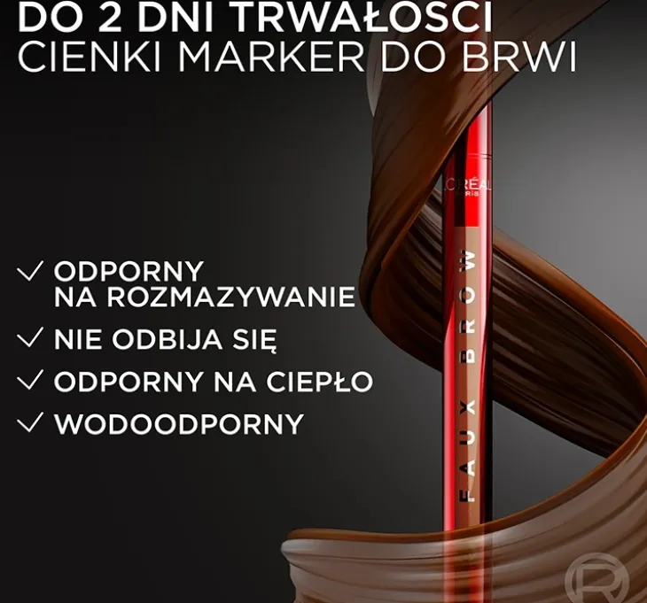 L'Oréal Paris Faux Brow marker do brwi z podwójną końcówką Dark Brunette 1ml