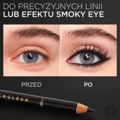 L'Oréal Paris Haute Couleur Kohl kremowa kredka do oczu 110 Black Silk / Noir Silk 1,2 g