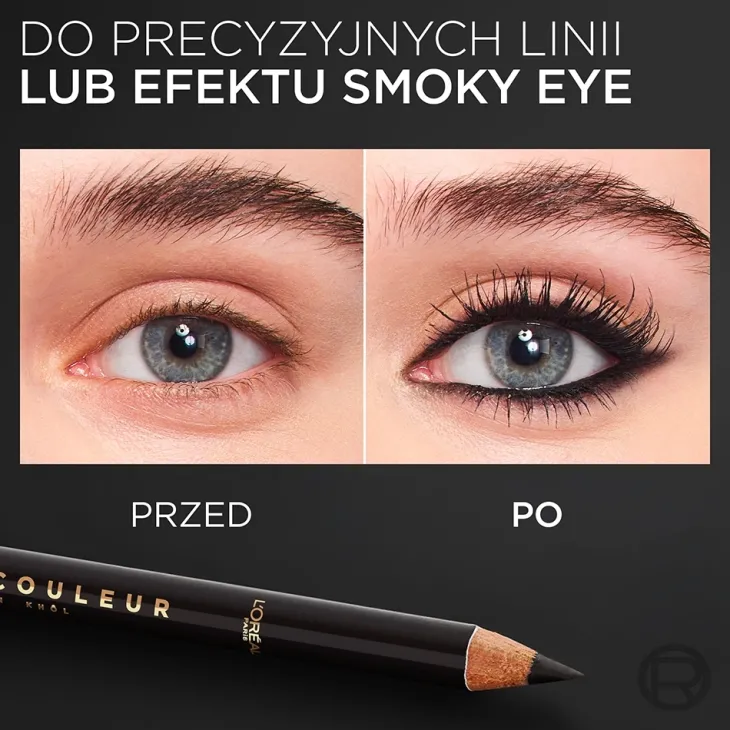 L'Oréal Paris Haute Couleur Kohl kremowa kredka do oczu 110 Black Silk / Noir Silk 1,2 g