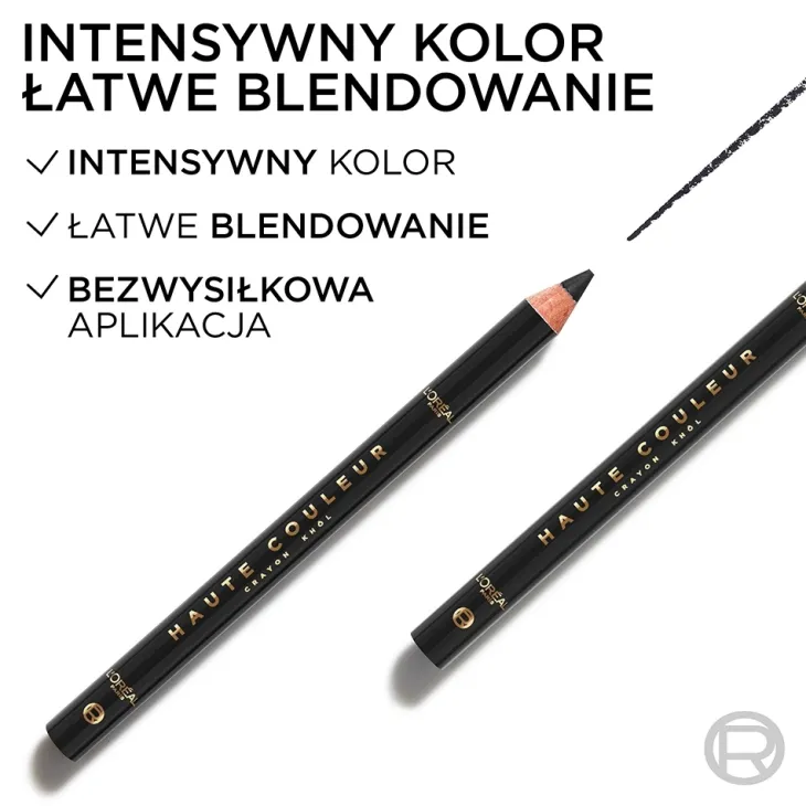 L'Oréal Paris Haute Couleur Kohl kremowa kredka do oczu 110 Black Silk / Noir Silk 1,2 g