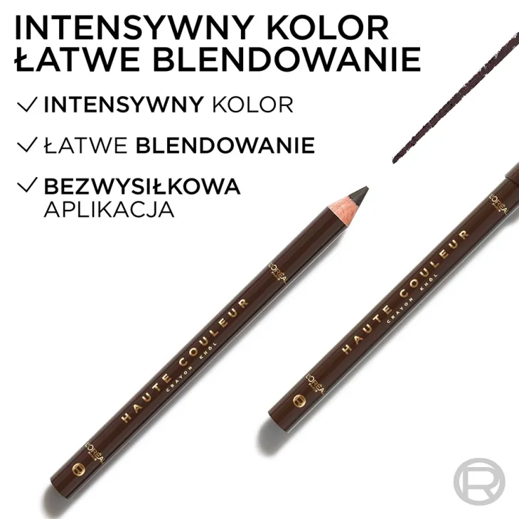 L'Oréal Paris Haute Couleur Kohl kremowa kredka do oczu 120 Brown Leather / Brun Leather 1,2 g