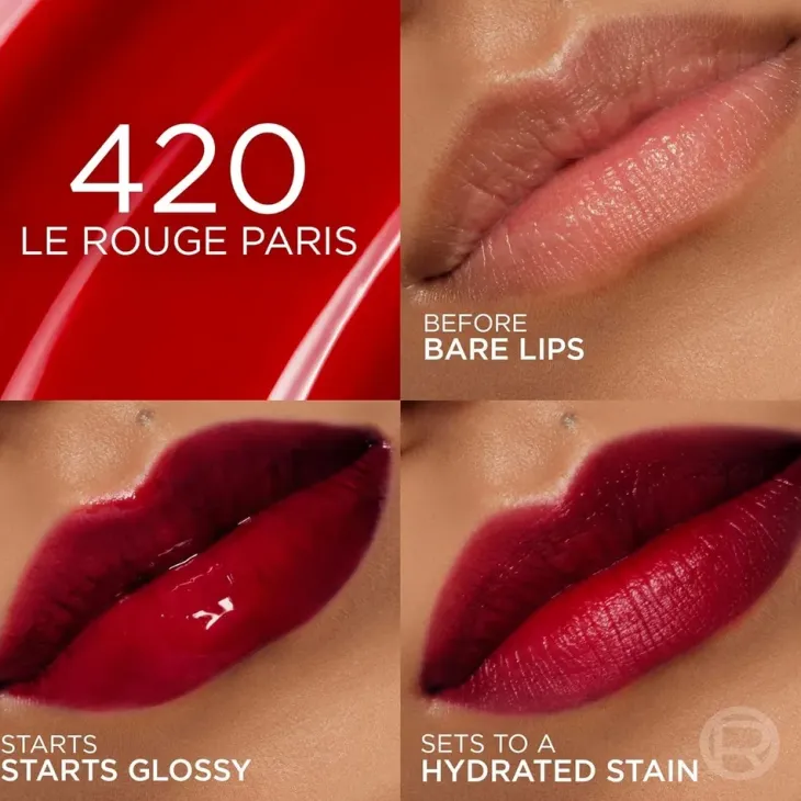 L’Oréal Paris Hyaluron Tint koloryzujący olejek-serum do ust 420 Le Rouge Paris 5 ml