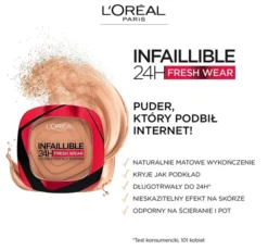 L'Oréal Paris Infaillible 24 H Fresh Wear podkład w pudrze 140 9 g