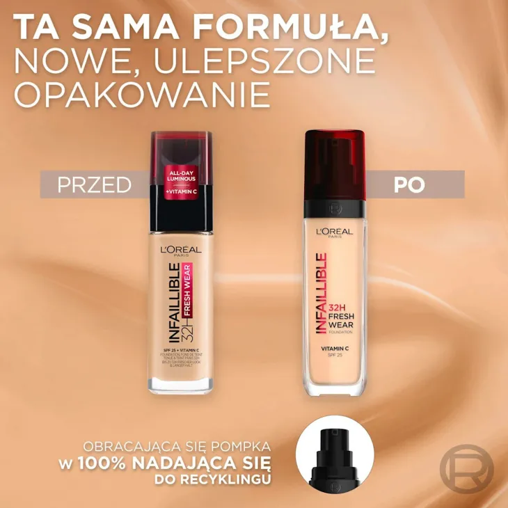L'Oréal Paris Infaillible 32H Fresh Wear długotrwały kryjący podkład do twarzy SPF25 100 30 ml