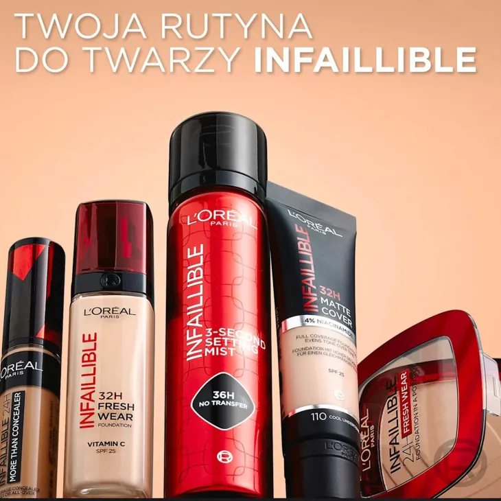L'Oréal Paris Infaillible 32H Fresh Wear długotrwały kryjący podkład do twarzy SPF25 125 30 ml