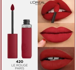 L'Oréal Paris Infaillible Matte Resistance matowa pomadka w płynie 420 Le Rouge Paris 5ml