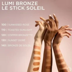 L'Oréal Paris Lumi Bronze Le Stick Soleil kremowo-pudrowy bronzer do twarzy w sztyfcie 110 Toasted Sunlight 9 g
