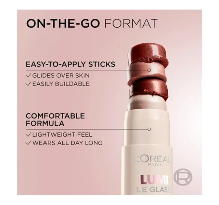 L'Oréal Paris Lumi Le Glass rozświetlacz w sztyfcie 630 Glowy Creme Chic 6,5 g