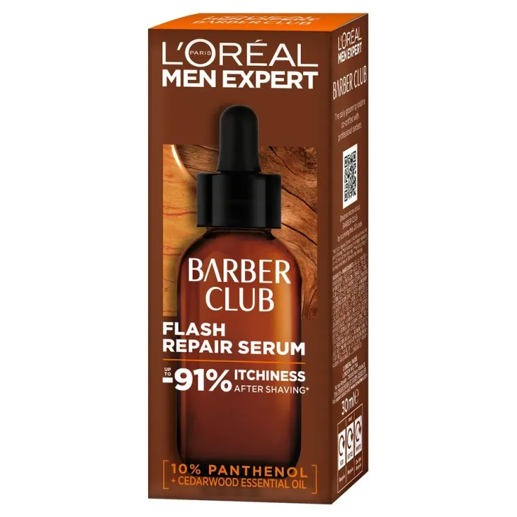 L’Oréal Paris Men Expert Barber Club regenerujące serum do twarzy po goleniu 10% pantenol + olejek cedrowy 30 ml