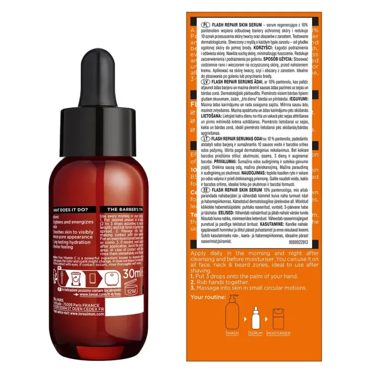 L’Oréal Paris Men Expert Barber Club regenerujące serum do twarzy po goleniu 10% pantenol + olejek cedrowy 30 ml