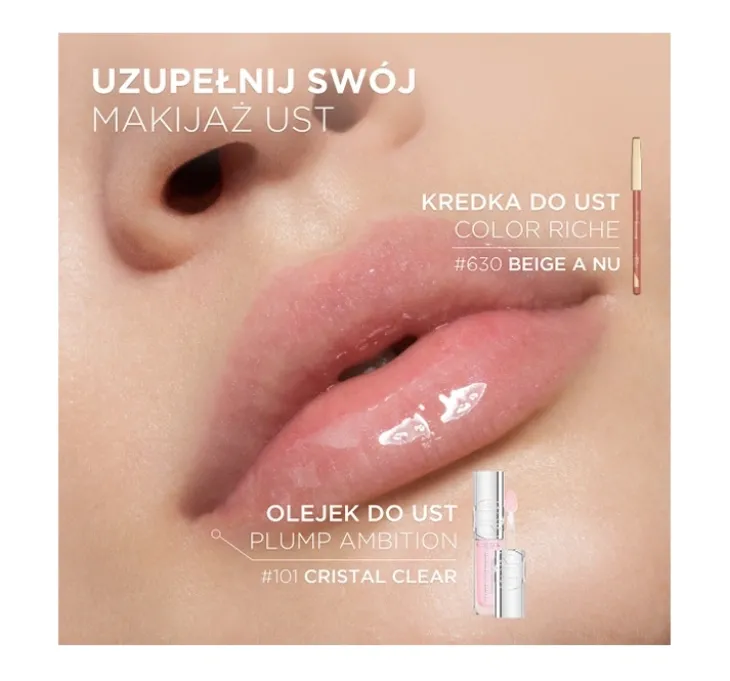 L'Oréal Paris Plump Ambition hialuronowy olejek do ust 101 Cristal Clear 5ml
