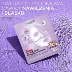L'Oréal Paris Revitalift Filler Glass Skin rozświetlająco-nawilżająca maska hydrożelowa 25 g