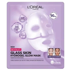 L'Oréal Paris Revitalift Filler Glass Skin rozświetlająco-nawilżająca maska hydrożelowa 25 g