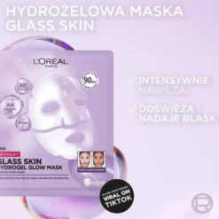 L'Oréal Paris Revitalift Filler Glass Skin rozświetlająco-nawilżająca maska hydrożelowa 25 g