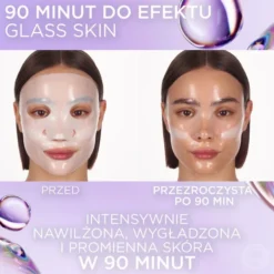 L'Oréal Paris Revitalift Filler Glass Skin rozświetlająco-nawilżająca maska hydrożelowa 25 g