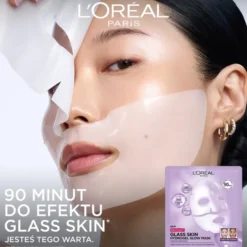 L'Oréal Paris Revitalift Filler Glass Skin rozświetlająco-nawilżająca maska hydrożelowa 25 g