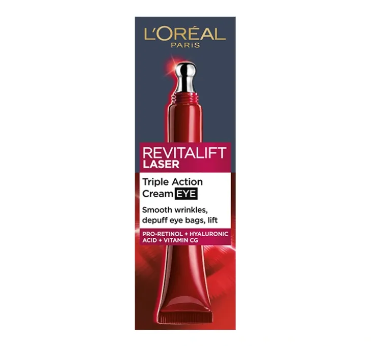L'Oréal Paris Revitalift Laser X3 krem przeciwstarzeniowy o potrójnym działaniu pod oczy 15 ml