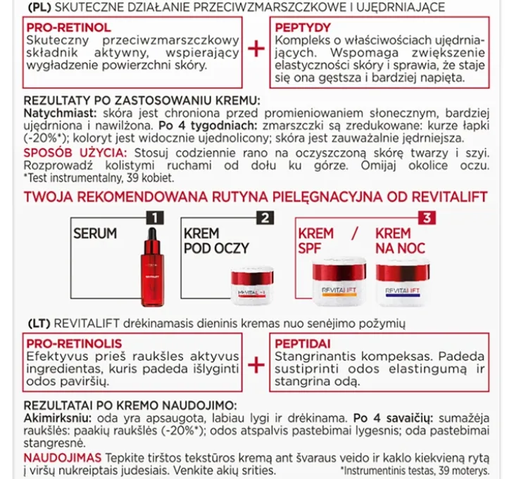L'Oréal Paris Revitalift Multi-Lift przeciwzmarszczkowy krem do twarzy SPF30 50 ml