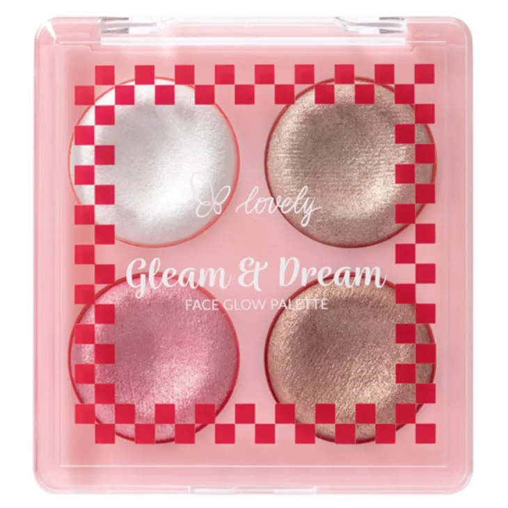 Lovely Gleam & Dream paleta rozświetlaczy do twarzy i ciała 10 g