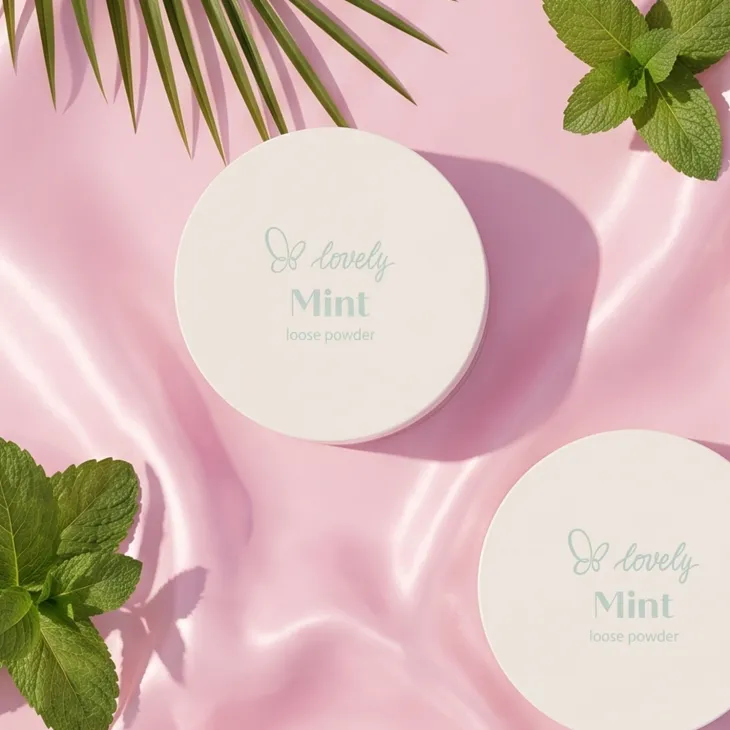 Lovely Mint transparentny miętowy puder sypki do twarzy 6 g