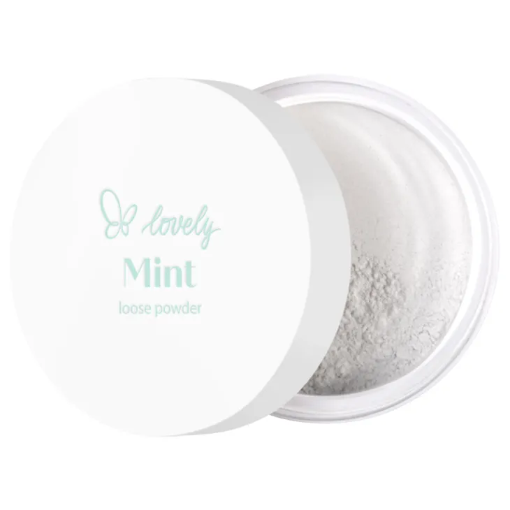 Lovely Mint transparentny miętowy puder sypki do twarzy 6 g