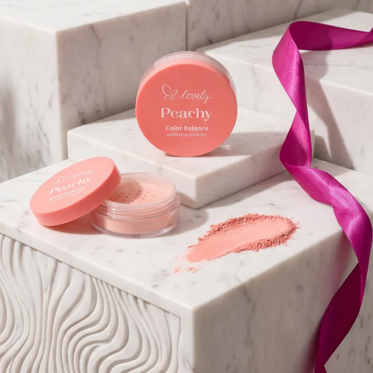 Lovely Peachy Color Balance sypki puder pod oczy 3,5 g