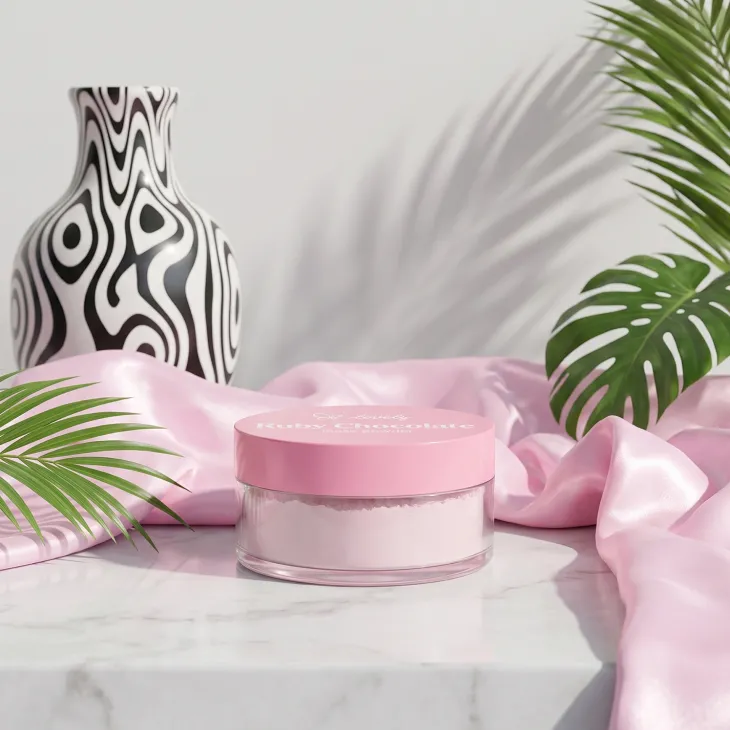 Lovely Ruby Chocolate różowy puder sypki do twarzy 6 g