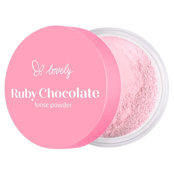 Lovely Ruby Chocolate różowy puder sypki do twarzy 6 g