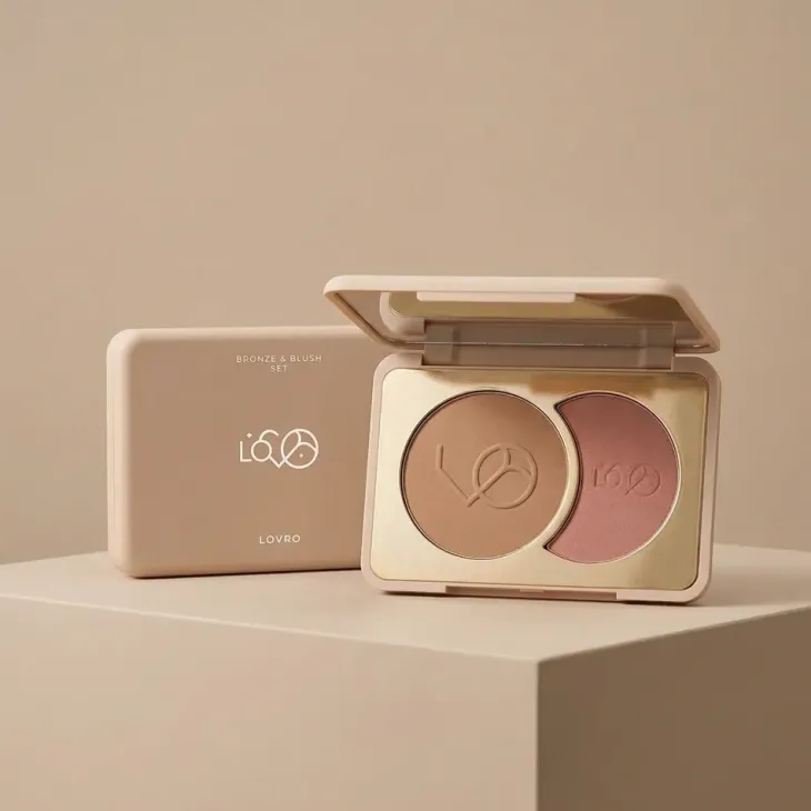 Lovro Bronze & Blush Set prasowany bronzer i róż do modelowania twarzy 5 g