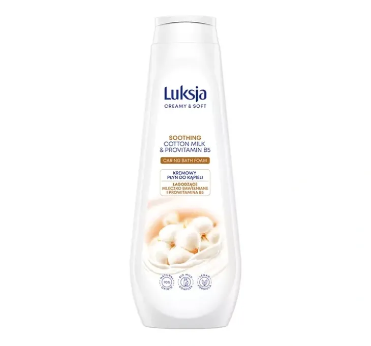 Luksja Creamy & Soft kremowy płyn do kąpieli mleczko bawełniane i prowitamina B5 900ml
