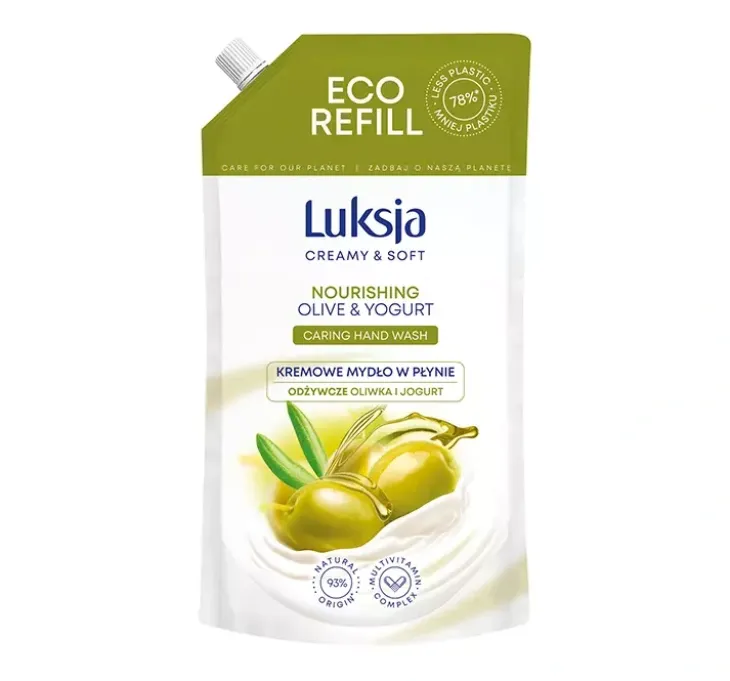Luksja Creamy & Soft mydło w płynie oliwka i jogurt zapas 900ml