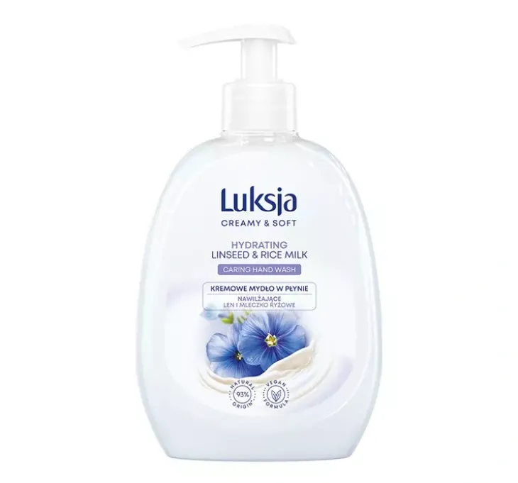 Luksja Creamy & Soft mydło w płynie len i mleczko ryżowe 500ml