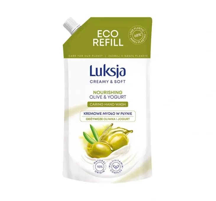 Luksja Creamy & Soft mydło w płynie Oliwka i Jogurt zapas 400ml