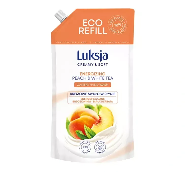 Luksja Creamy & Soft mydło w płynie brzoskwinia i biała herbata zapas 900ml