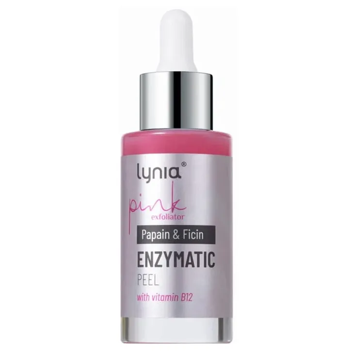Lynia Pink Exfoliator enzymatyczny peeling do twarzy z papainą i ficyną oraz witaminą B12 30 ml